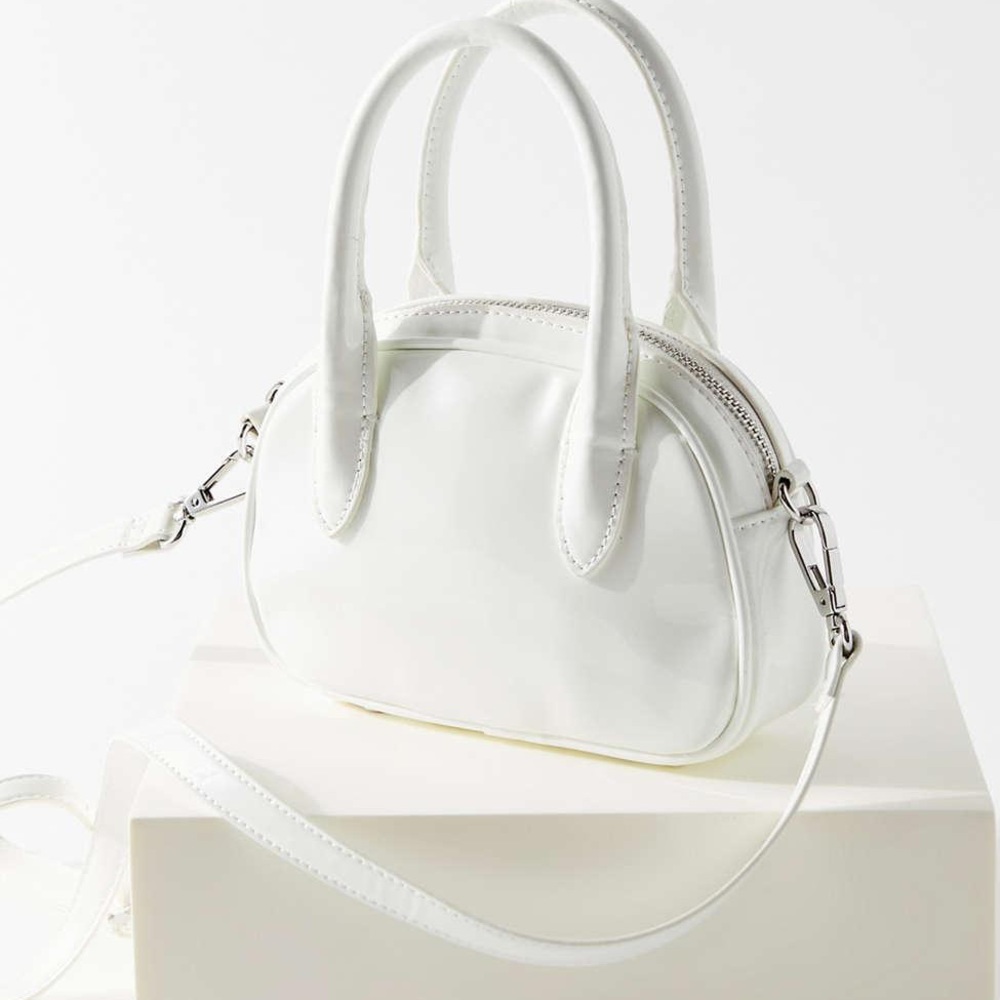 NWT UO Ingrid White Bowler Crossbody Bag